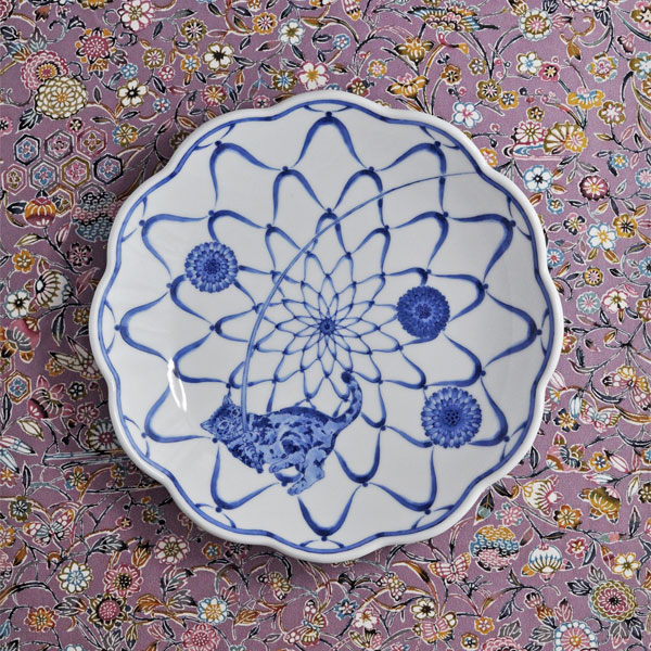 猫の福釣り大皿2025