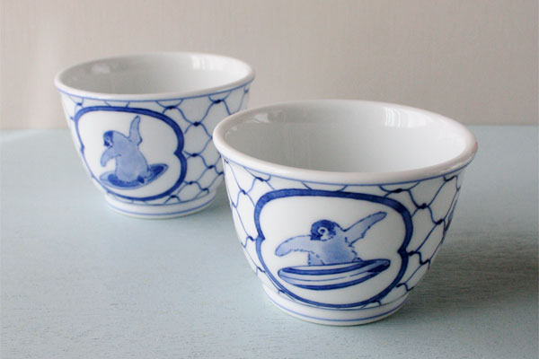 サーフィンペンギン湯呑