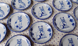 スタッフォードシャーのお猫さま小皿